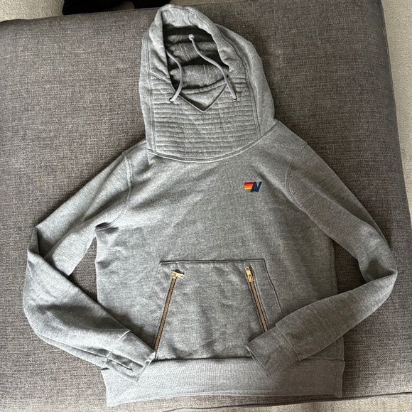 Aviator Nation Sweaters - Aviator Nation Grey Ninja Hoodie XS